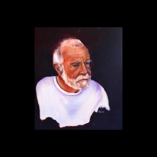 Athol Fugard oil painting by Talbot