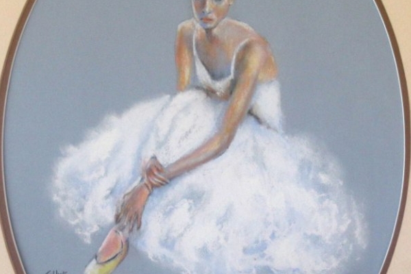 Talbot pastel painting: Ballet dancer